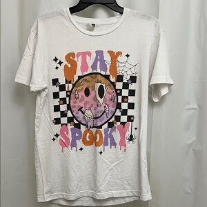 Stay Spooky Women Graphic T-Shirt - White